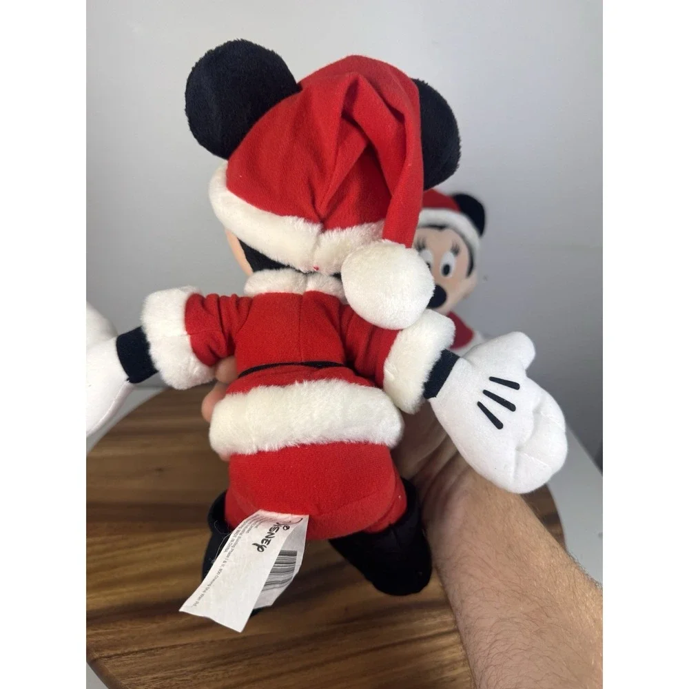 Vintage Disney Mickey & Minnie Mouse Christmas‎ Rattle Plush Animals